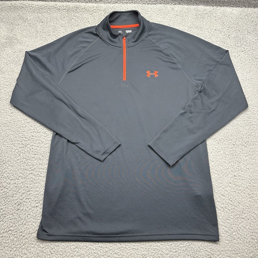 Under Armour 1242220 Men's Medium UA Tech Black Heatgear Loose 1/4 Zip Pullover